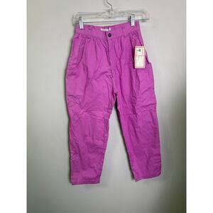 VTG NWT Girls Pink High Waist Pink Pants Sz 7